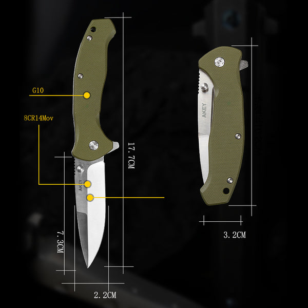 Thumb stud army pocket folding knife