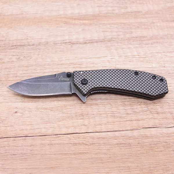A2404 D2 Carbon Fiber Pocket Knife