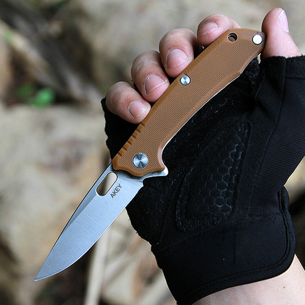 A2108 Tac Predator Pocket Knife Tan