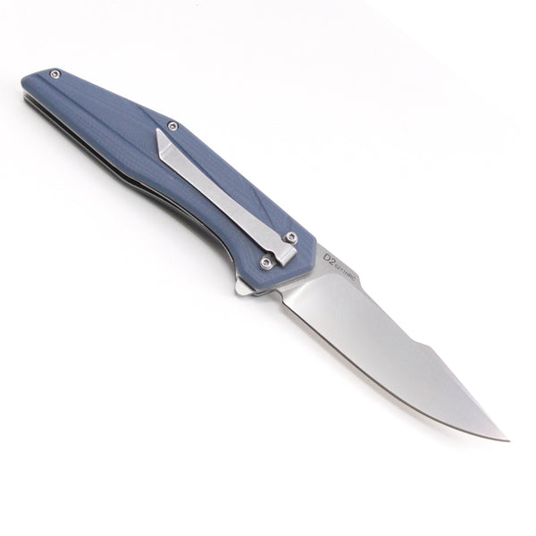 D2 Satin Blade G10 Handle pocket knife