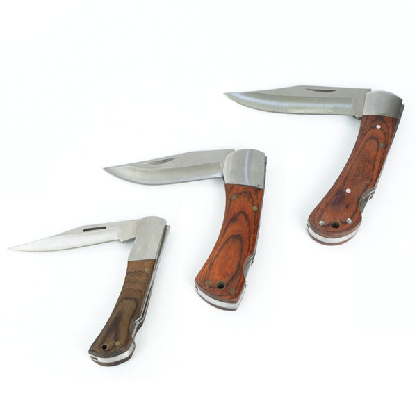 Rosewood handle Clip Blade Lockback