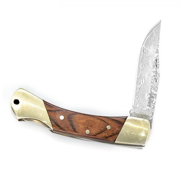 A4351 Damascus Outback Traditional Knife