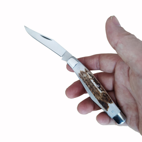 Genuine Stag Muskrat Knife