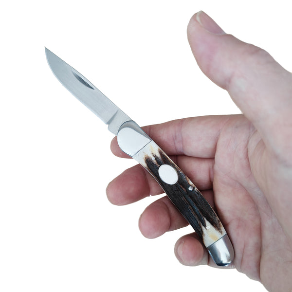Folding Hunter Genuine Stag Pocket Knife