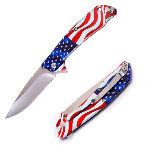 American flag pocket knife